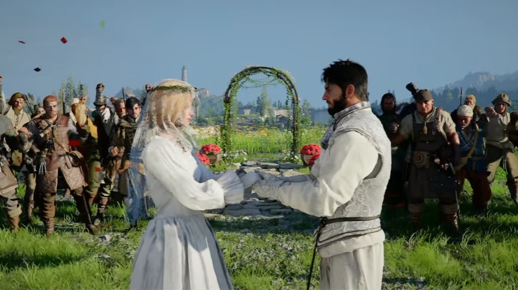 A wedding scene in Crimson Desert Charting the Unknown