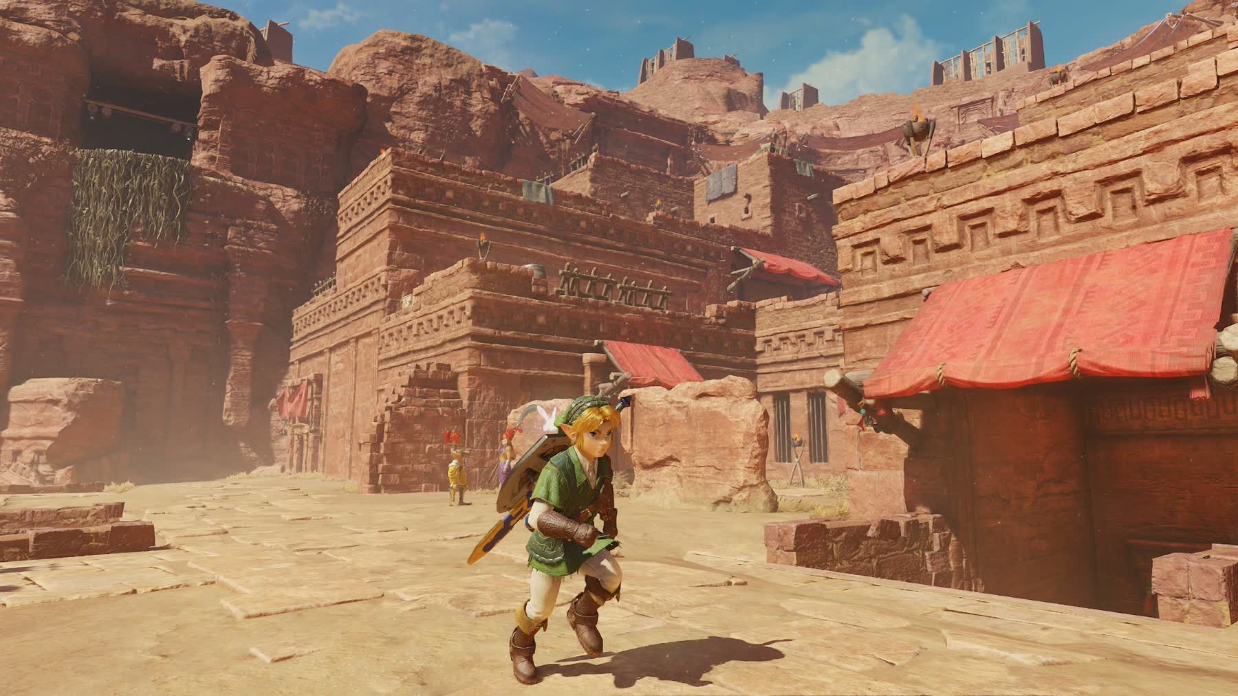 Link exploring the stone passages of Gerudo Fortress